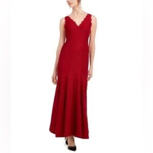 Adrianna Papell Scarlet Sleeveless Maxi Dress
